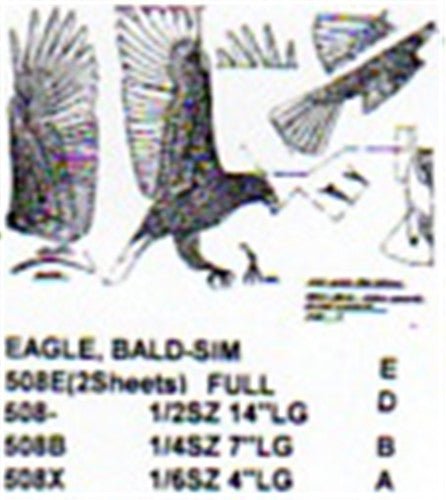 Bald Eagle Flying/Landing Carving Pattern - Cherry Tree Toys