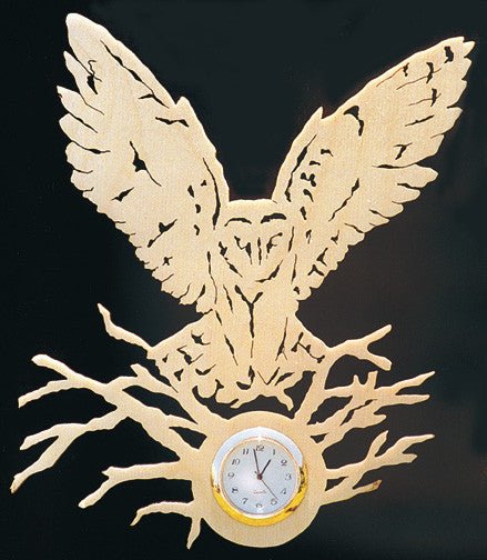 Barn Owl Scroll Saw Clock Pattern - Cherry Tree Toys