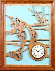 Bass Fishing Clock Pattern - Cherry Tree Toys