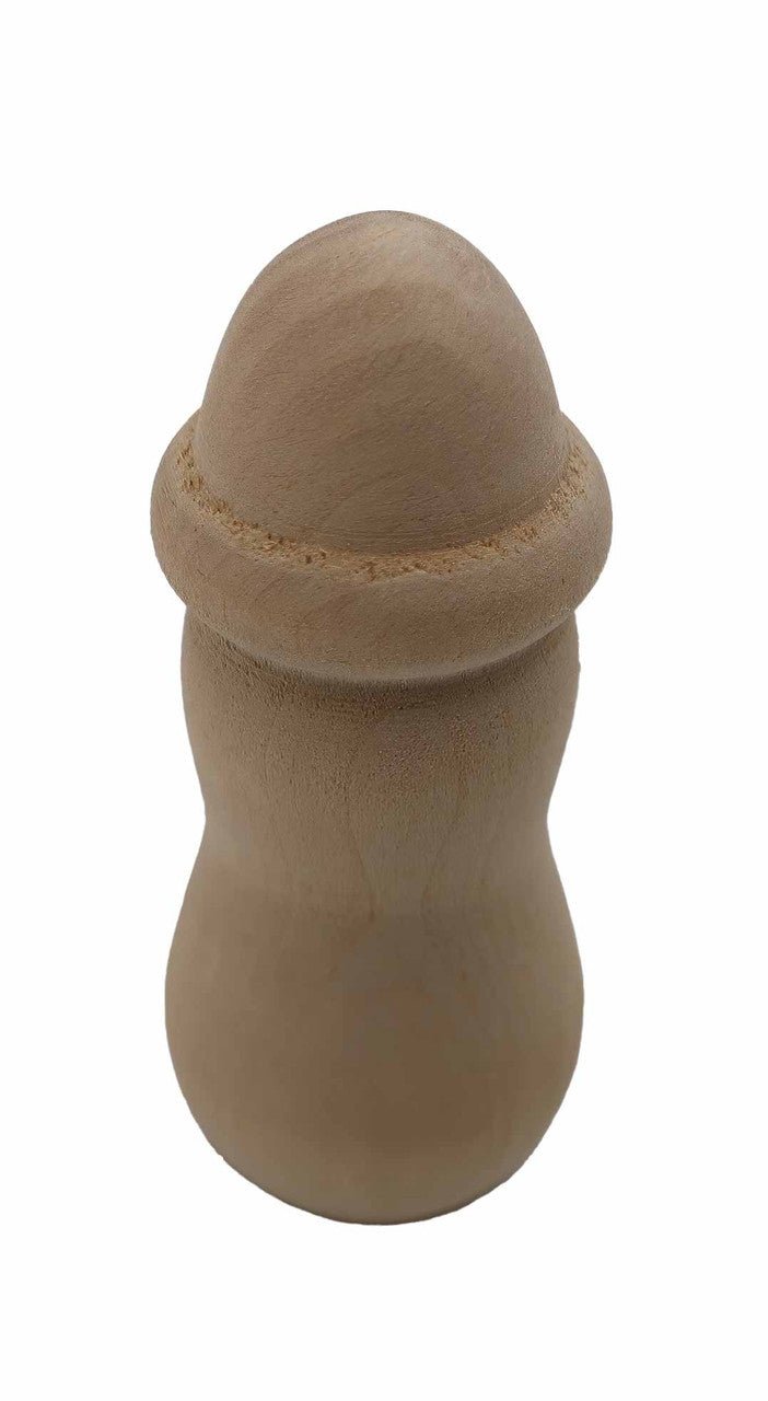 Basswood Caricature Turning with Hat - Cherry Tree Toys