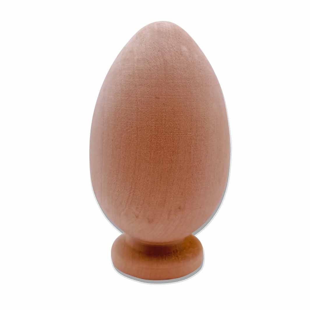 Basswood Goose Egg on Pedestal - Cherry Tree Toys