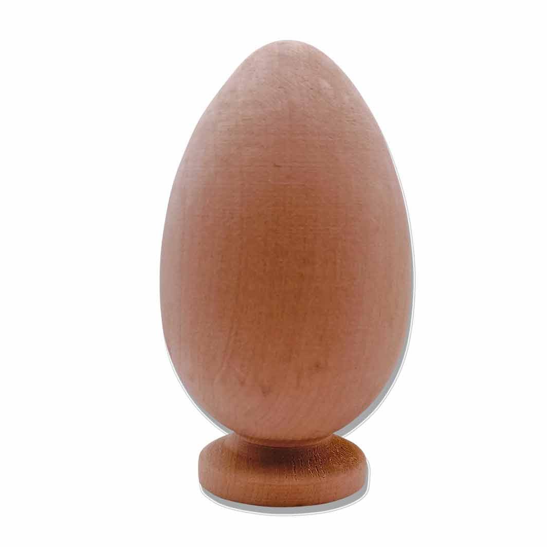 Basswood Goose Egg on Pedestal - Cherry Tree Toys