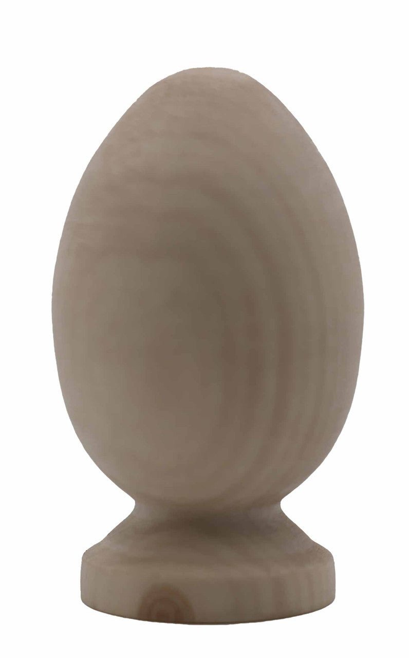 Basswood Hen Egg on Pedestal - Cherry Tree Toys