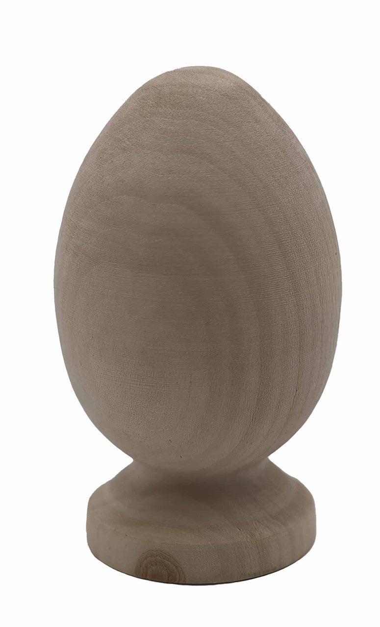 Basswood Hen Egg on Pedestal - Cherry Tree Toys