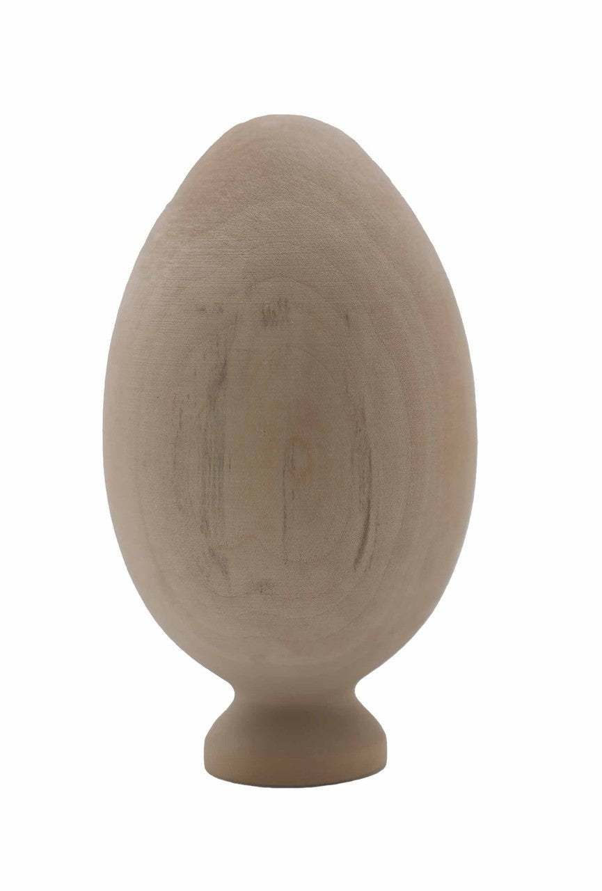 Basswood Large Egg on Pedestal - Cherry Tree Toys