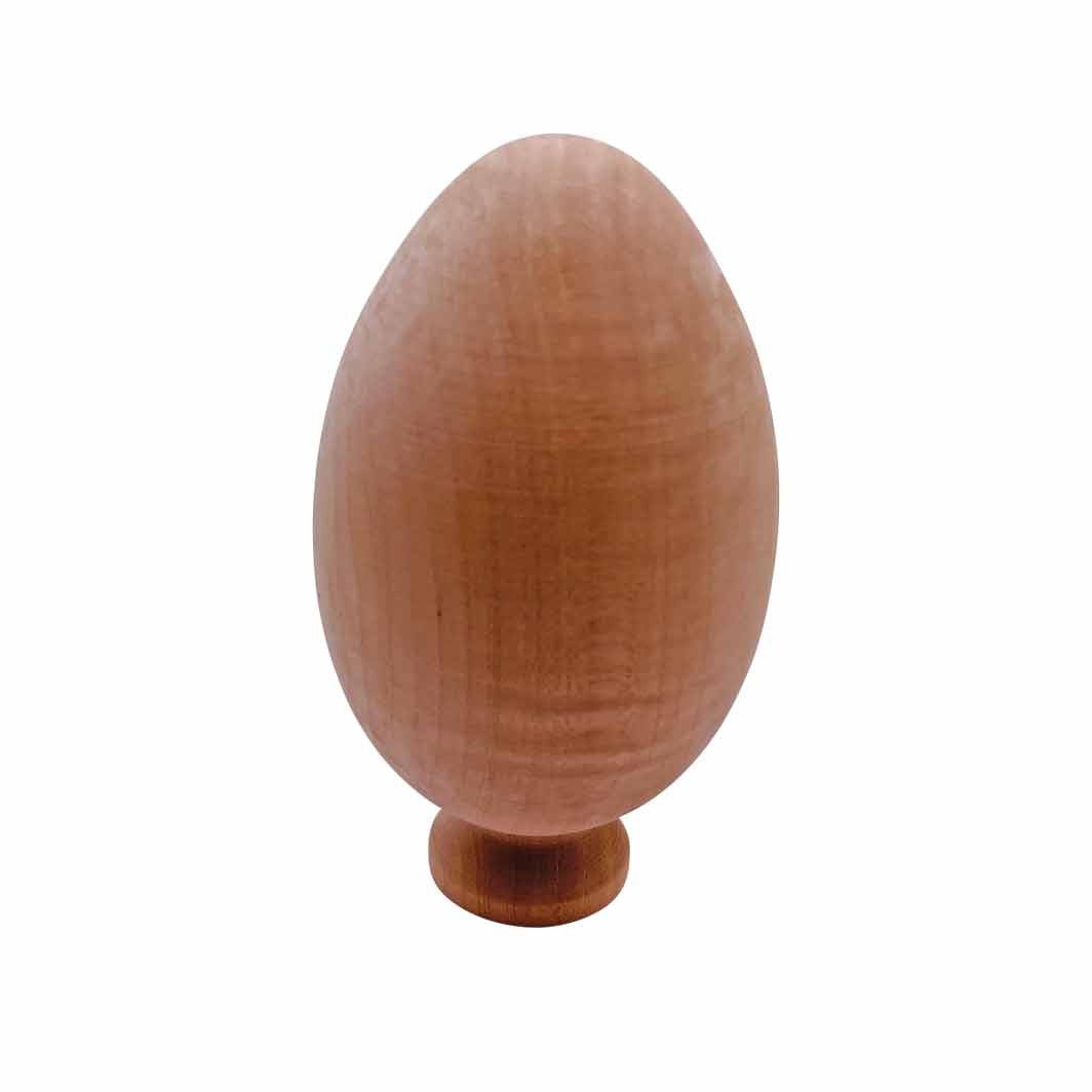 Basswood Large Egg on Pedestal - Cherry Tree Toys