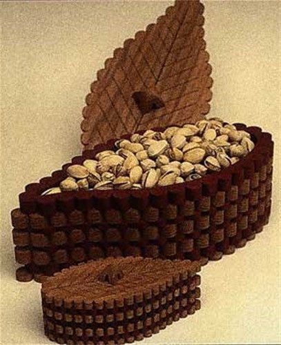 Beech Leaf Gallery Basket Scroll Saw Plan - Cherry Tree Toys