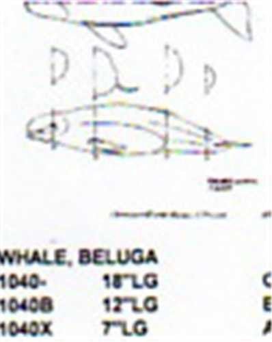 Beluga Whale Mouth Closed Carving Plan 12L - Cherry Tree Toys