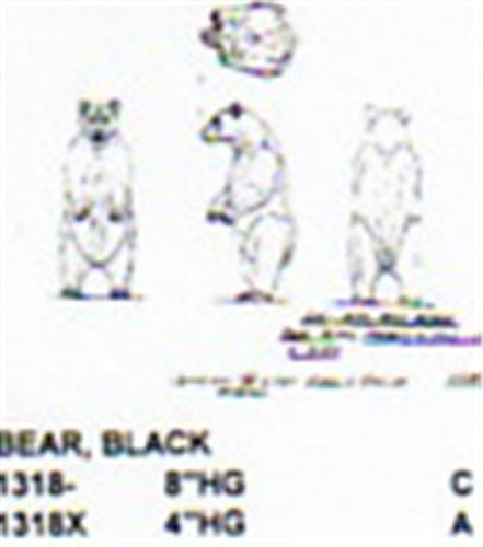 Black Bear Standing - Hind Legs 4" High - Cherry Tree Toys