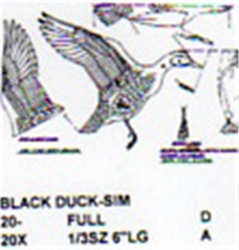 Black Duck Flying Carving Pattern - Cherry Tree Toys