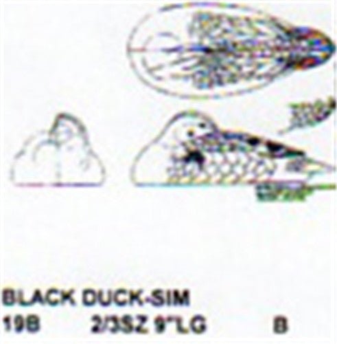 Black Duck Sleeping Carving Pattern - Cherry Tree Toys