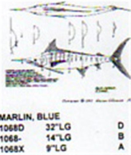 Blue Marlin Mouth Slightly Open 14" Long - Cherry Tree Toys