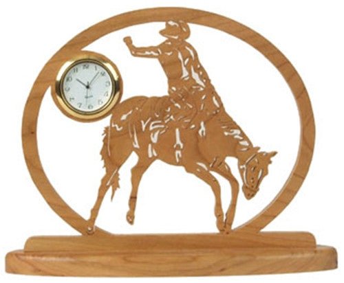 Bucking Bronco Scroll Saw Clock Pattern - Cherry Tree Toys