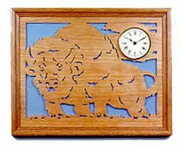 Buffalo Silhouette Clock Pattern - Cherry Tree Toys