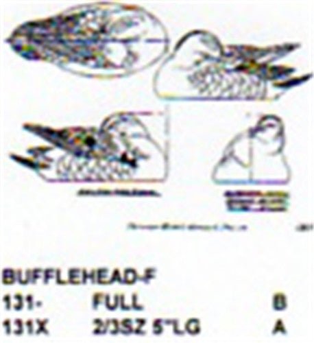 Bufflehead Female On Water/Preening Carving Pattern - Cherry Tree Toys