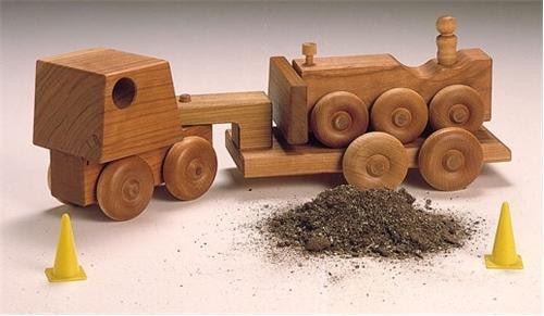 Bulldozer Carrier Toy Woodworking Plan - Cherry Tree Toys