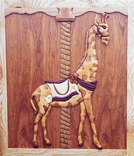 Carousel Giraffe Intarsia Plan - Cherry Tree Toys