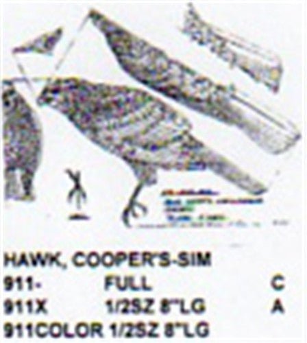 Coopers Hawk Perching Carving Pattern - Cherry Tree Toys