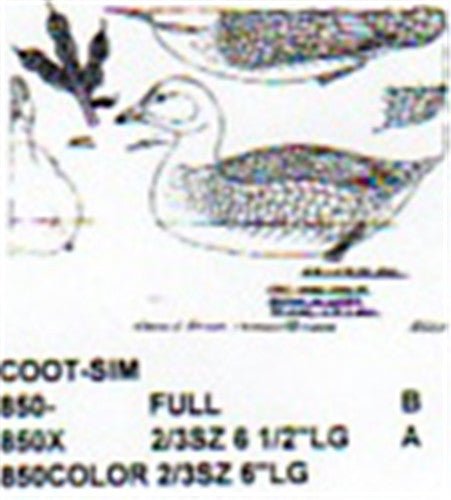 Coot Resting on Water Carving Pattern - Cherry Tree Toys