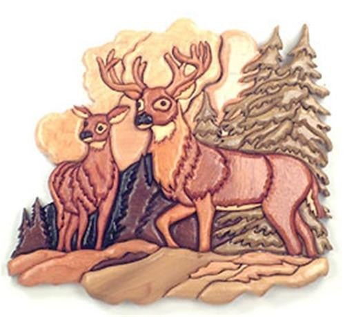 Deer Scene Intarsia Plan - Cherry Tree Toys