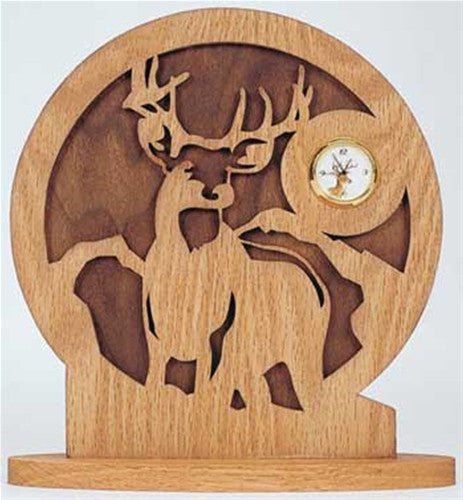 Deer Scroll Saw Clock Pattern - Cherry Tree Toys