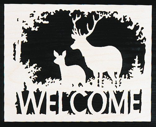 Deer Welcome Scroll Saw Pattern - Cherry Tree Toys