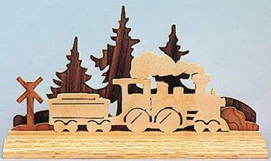 Dimensional Train Scroll Saw Pattern - Cherry Tree Toys