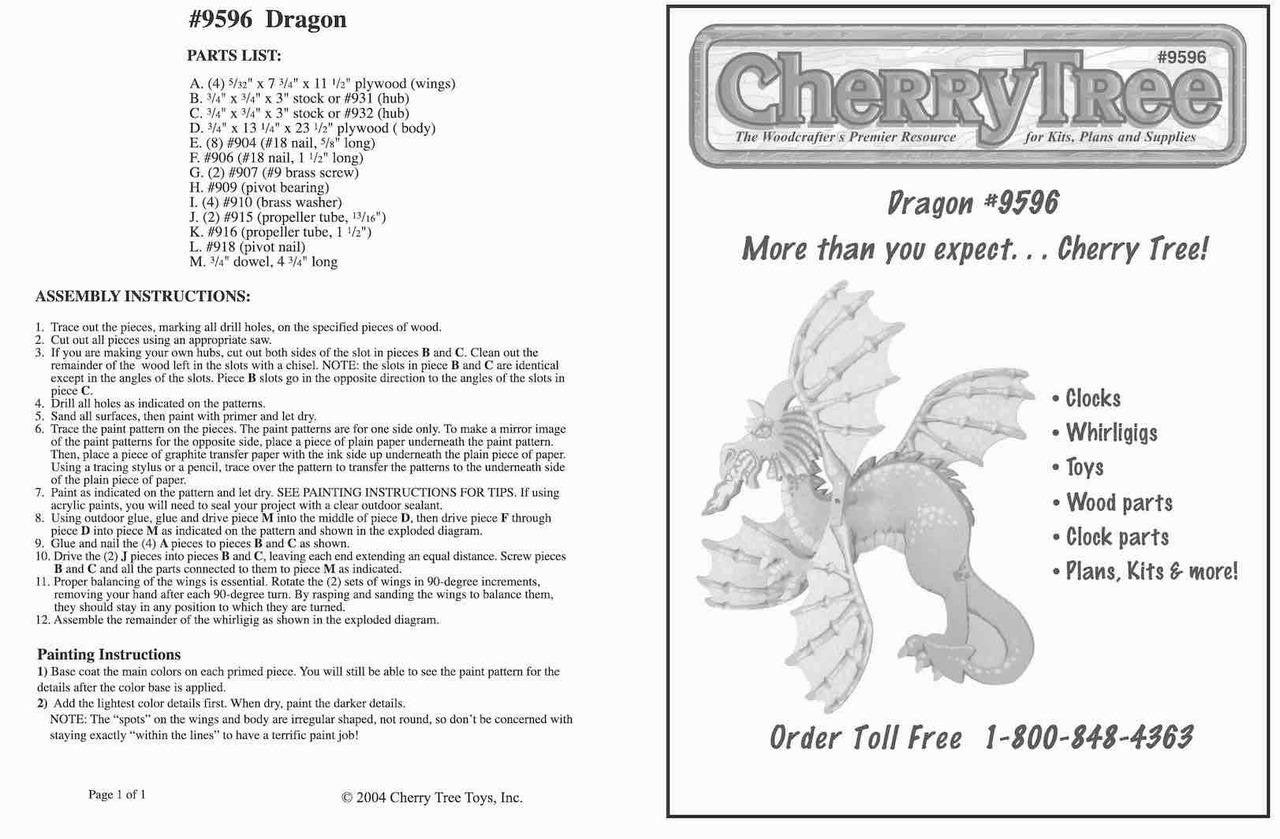 Dragon Whirligig Plan - Cherry Tree Toys