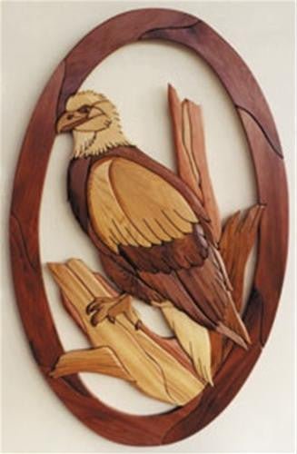 Eagle Sitting Intarsia Plan - Cherry Tree Toys