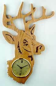 Eight Point Buck Scroll Saw Clock Pattern - Cherry Tree Toys