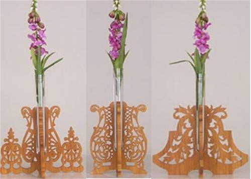 Fancy Scroll Saw Bud Vases Plan - Cherry Tree Toys