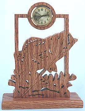 Fightin Bass Scroll Saw Clock Pattern - Cherry Tree Toys