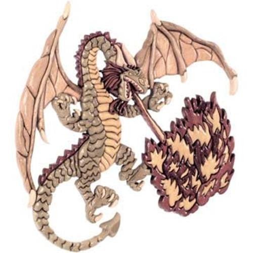 Fire Breathing Dragon Intarsia Plan - Cherry Tree Toys