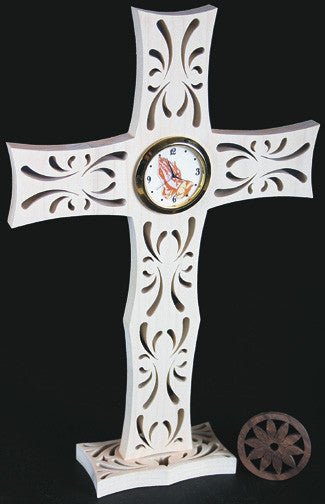 Floral Cross Clock Pattern - Cherry Tree Toys