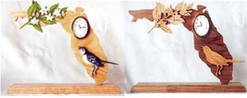 Florida Scroll Saw Clock Pattern - Cherry Tree Toys