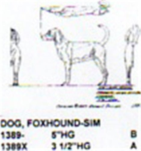 Foxhound Standing 3 1/2" High - Cherry Tree Toys