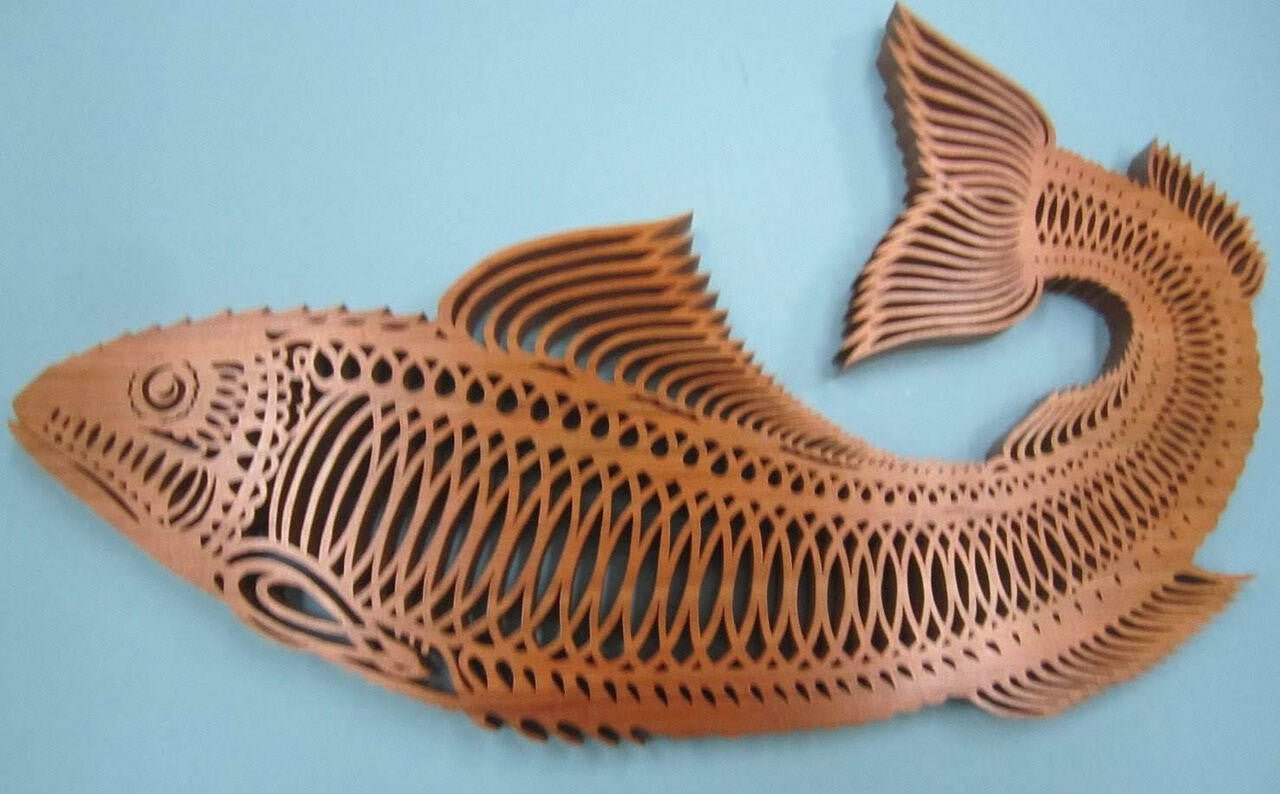Scroll File Fish Scroll Saw Fish Fishing Scroll Saw Woodworking Etsy
