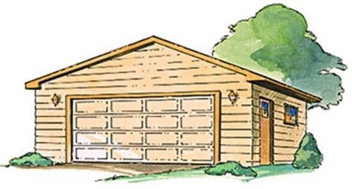 Gable Roof Garage Plan - Cherry Tree Toys