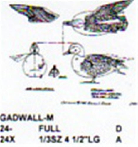 Gadwall Duck Male Leg & Wing Stretch Carving Pattern - Cherry Tree Toys