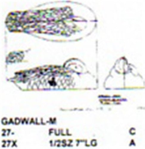 Gadwall Male On Water/Sleeping Carving Pattern - Cherry Tree Toys