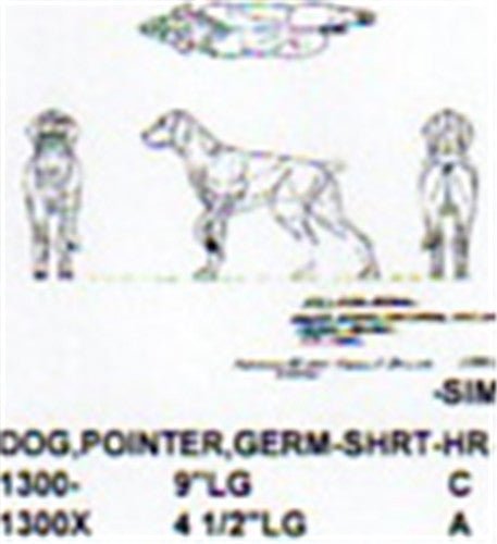 German Short - Hair Pointer Standing - Pointing 4 1/2" Long - Cherry Tree Toys