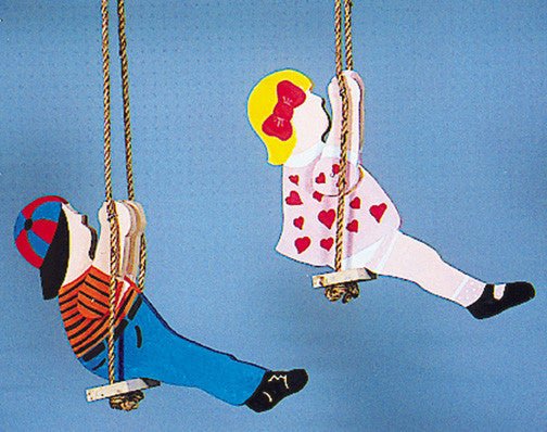 Girl & Boy Swinging Pattern - Cherry Tree Toys