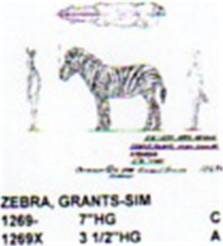 Grants Zebra Standing 3 1/2" High - Cherry Tree Toys