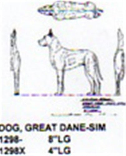 Great Dane Standing 8" Long - Cherry Tree Toys