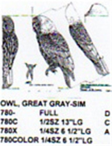 Great Gray Owl Perching Carving Pattern - Cherry Tree Toys