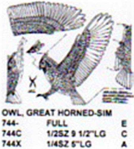 Great Horned Owl Flying/Attacking Carving Pattern - Cherry Tree Toys