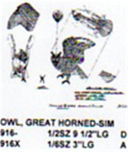 Great Horned Owl Open Wing Carving Pattern - Cherry Tree Toys