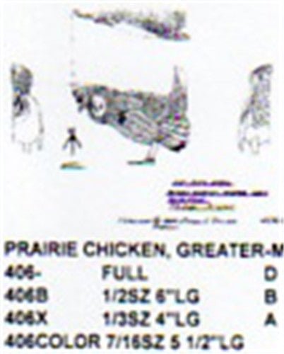 Greater Prairie Chicken Displaying Carving Pattern - Cherry Tree Toys