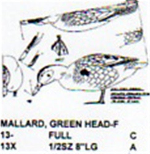 Green Head Mallard Female Standing/Feeding - Cherry Tree Toys