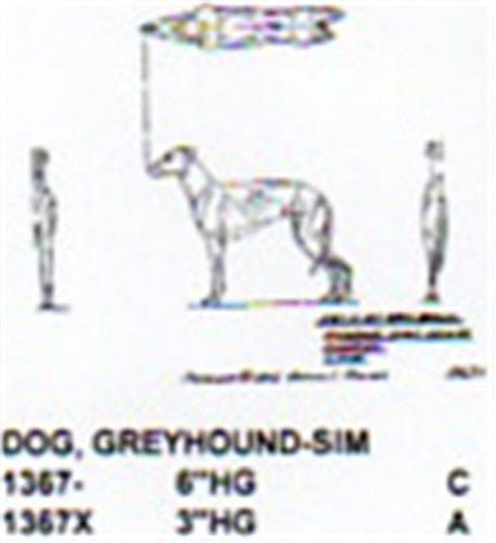 Greyhound Standing 3" High - Cherry Tree Toys